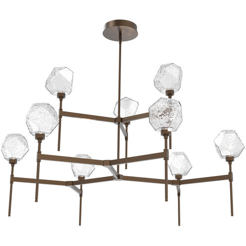 Gem LED Flat Bronze Chandelier Ceiling Light, Round Belvedere