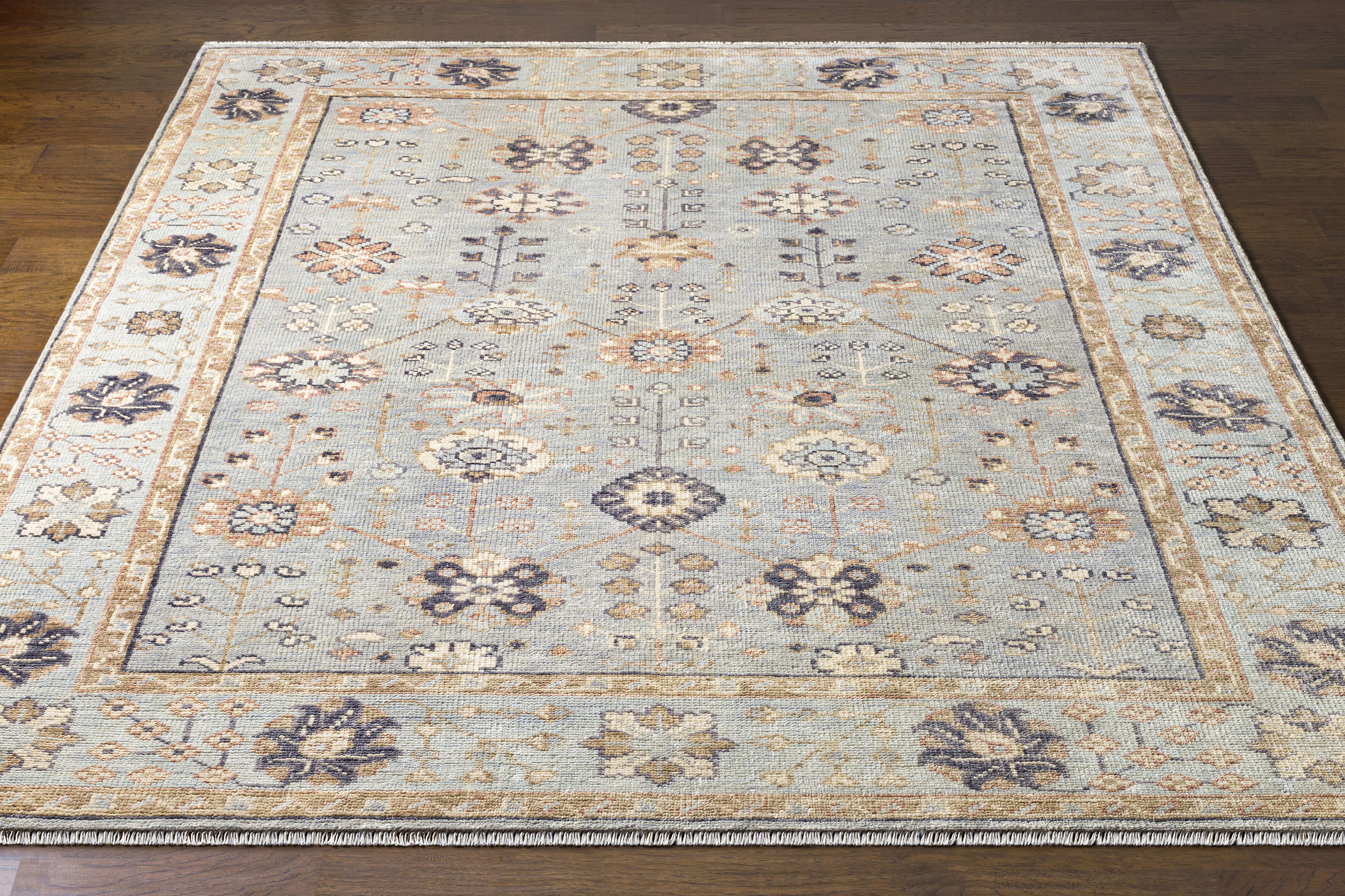 Palais 144 X 106 inch Pale Blue Rug in 9 X 12, Rectangle