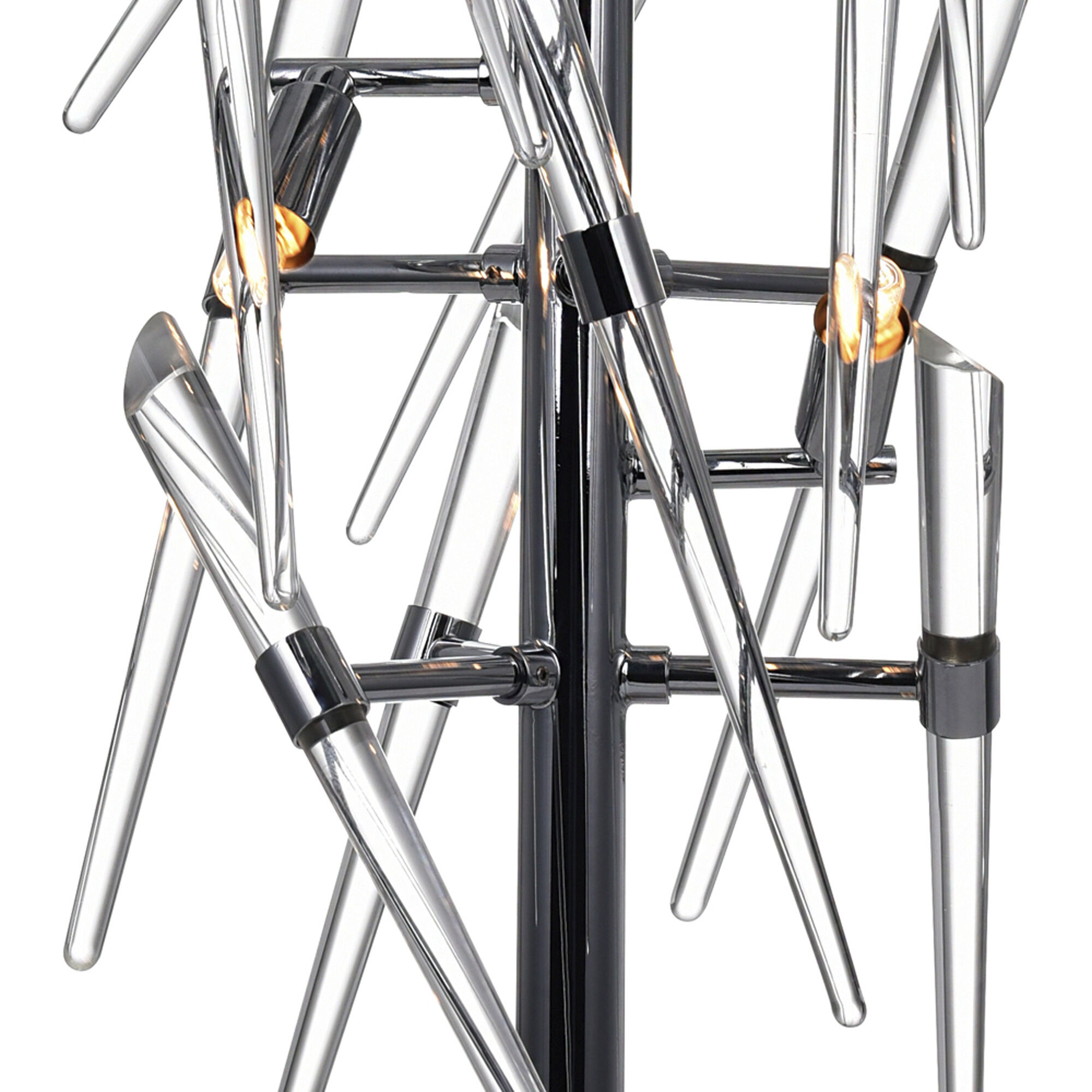 Icicle 25 inch 40.00 watt Chrome Table Lamp Portable Light