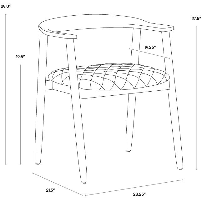 Jeremy Weathered Oak / Dove Cream Dining Armchair