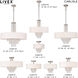 Carlisle 5 Light 41 inch Brushed Nickel Linear Chandelier Ceiling Light