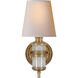 Thomas O'Brien Jonathan 1 Light 6 inch Natural Quartz Stone Sconce Wall Light in Natural Paper