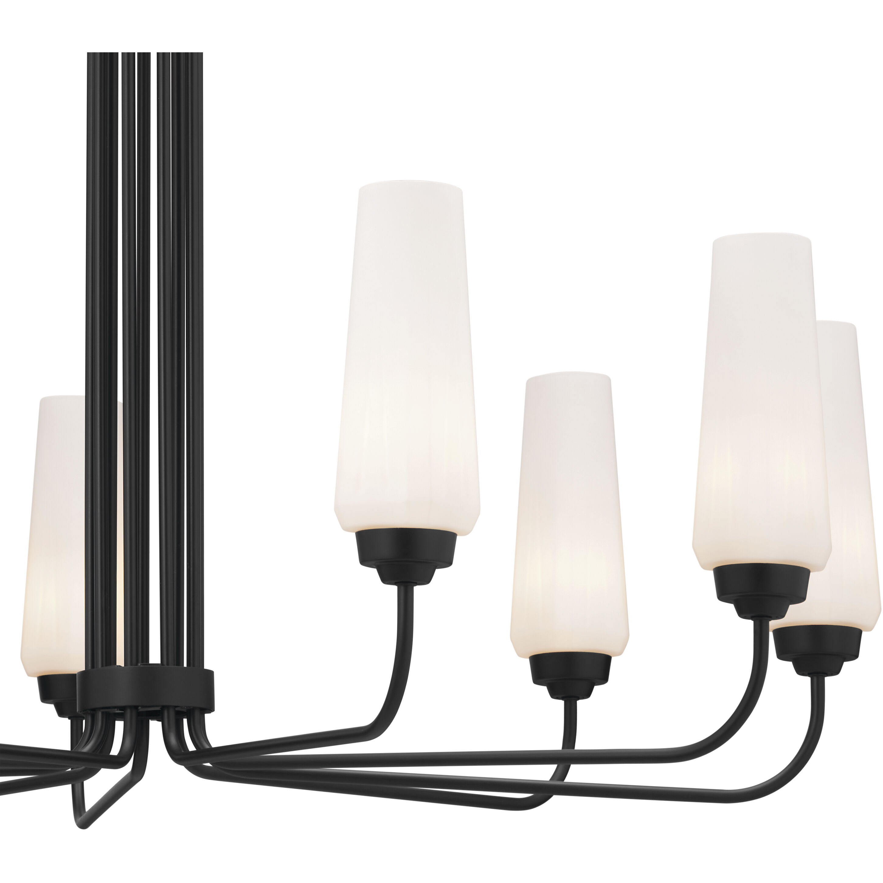 Truby 9 Light 38 inch Black Chandelier Ceiling Light, Large