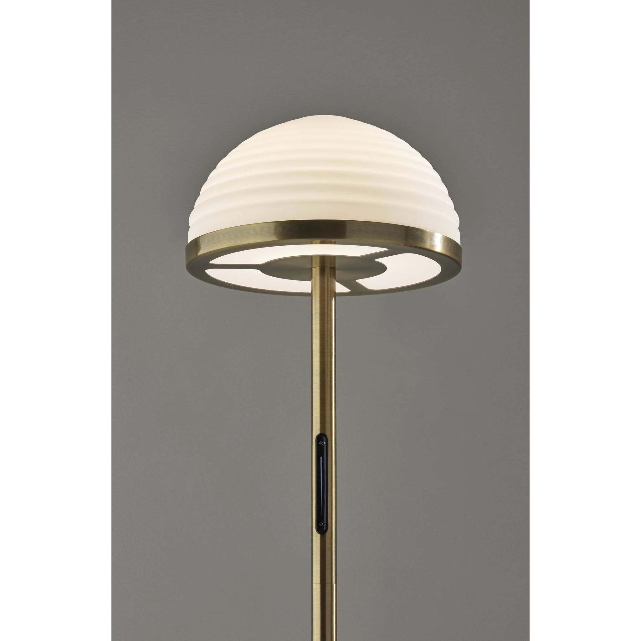 Juliana 58 inch 18.00 watt Antique Brass Floor Lamp Portable Light