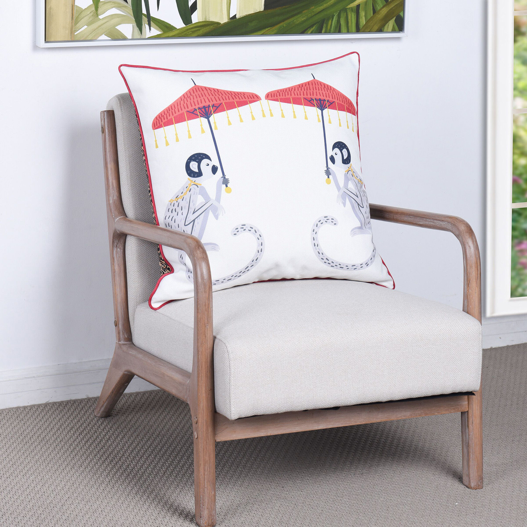 Dann Foley 24 inch White Throw Pillow