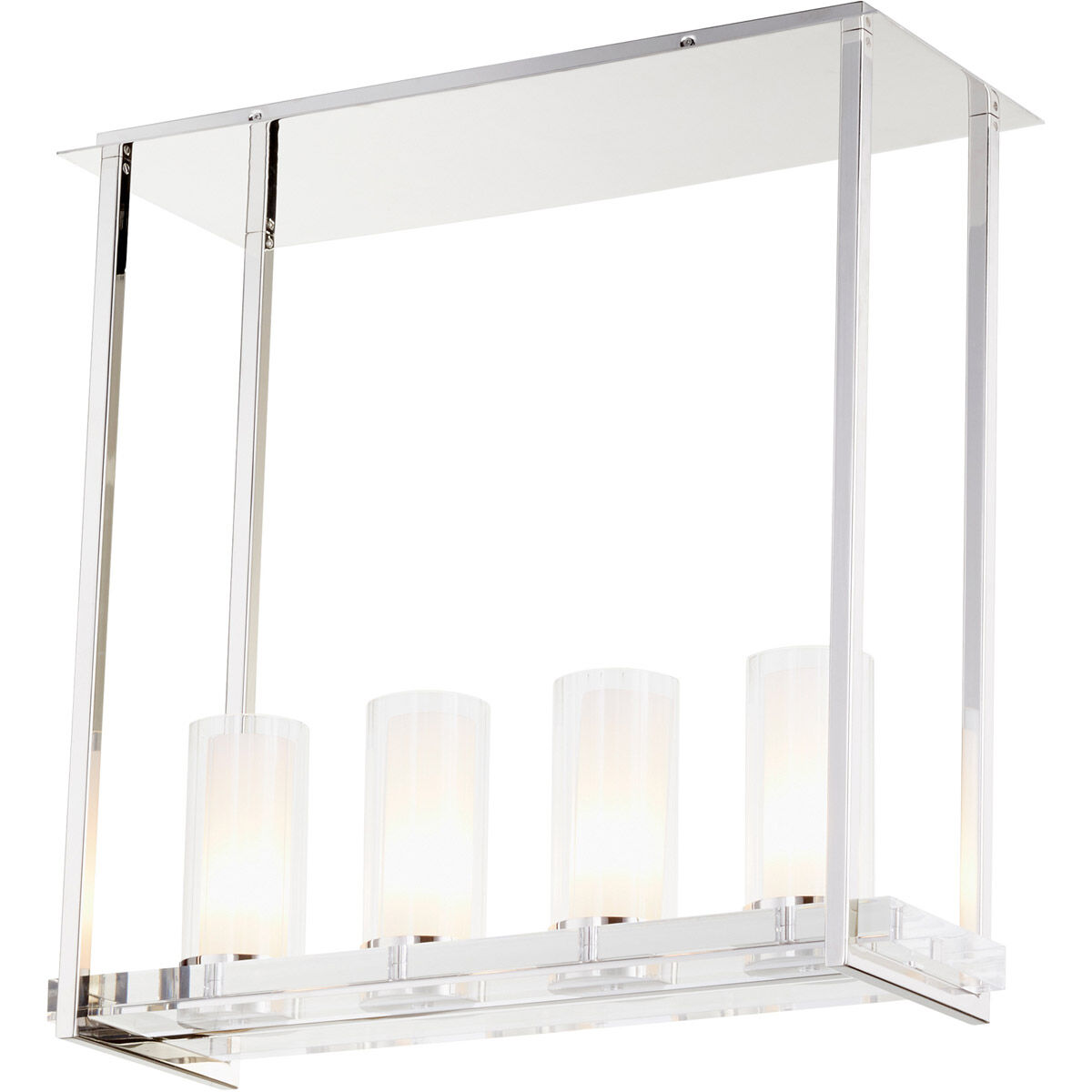 Orion 4 Light 29.75 inch Polished Nickel Pendant Ceiling Light, Small