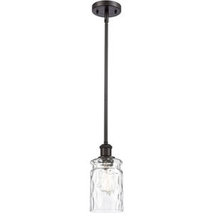 Ballston Candor LED 5 inch Oil Rubbed Bronze Pendant Ceiling Light in Clear Waterglass, Ballston