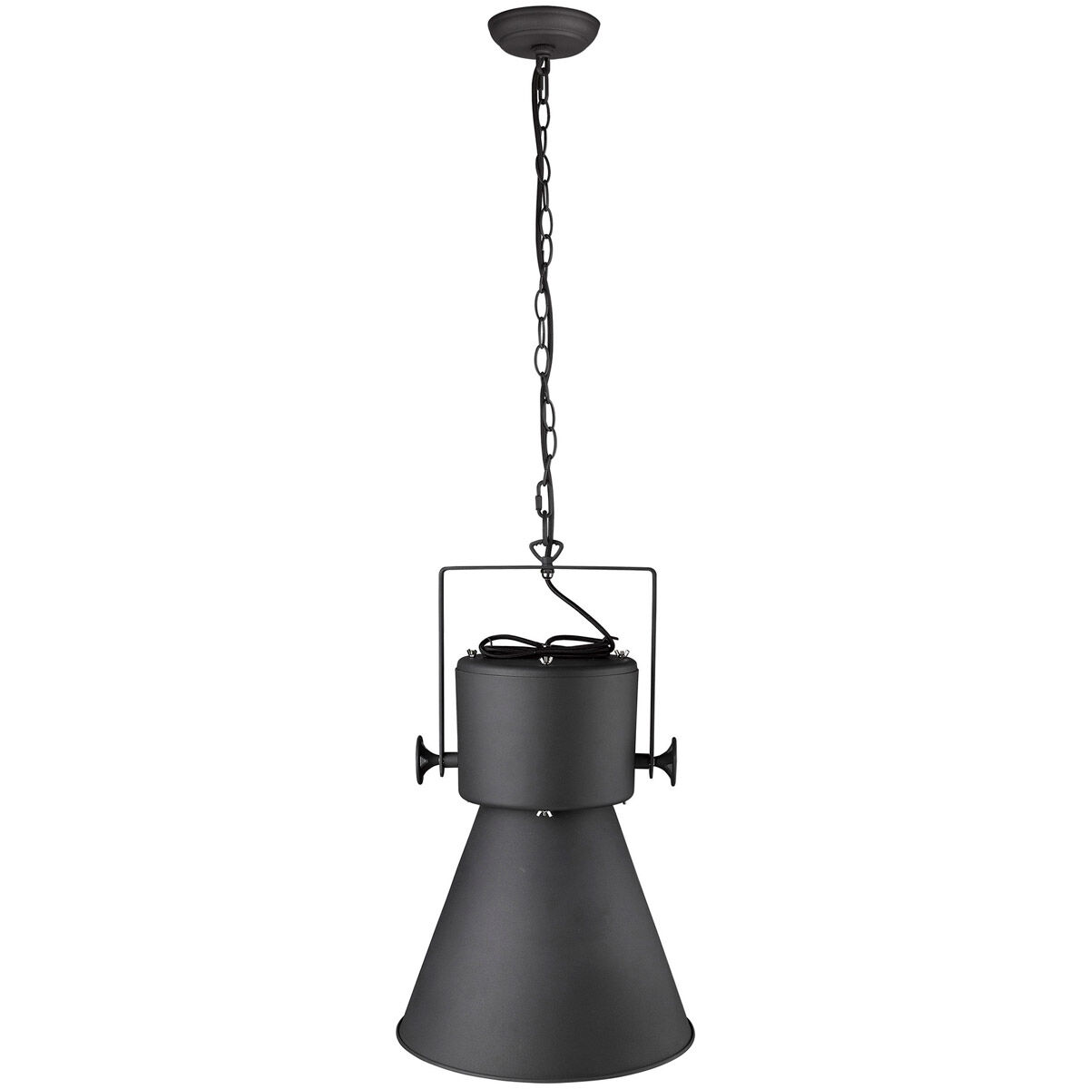 Crew 1 Light 17 inch Matte Black Pendant Ceiling Light
