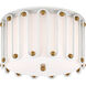 AERIN Molene 3 Light 15 inch White and Gild Flush Mount Ceiling Light, Medium 