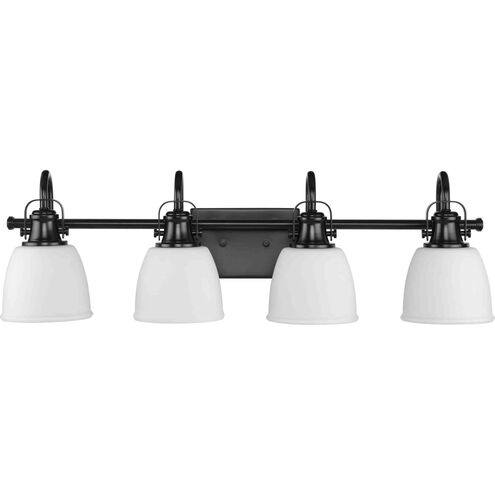 Preston 4 Light 30.5 inch Matte Black Vanity Light Wall Light