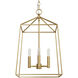 Fair Oaks 4 Light 13.5 inch Luxe Gold Lantern Pendant Ceiling Light, Medium
