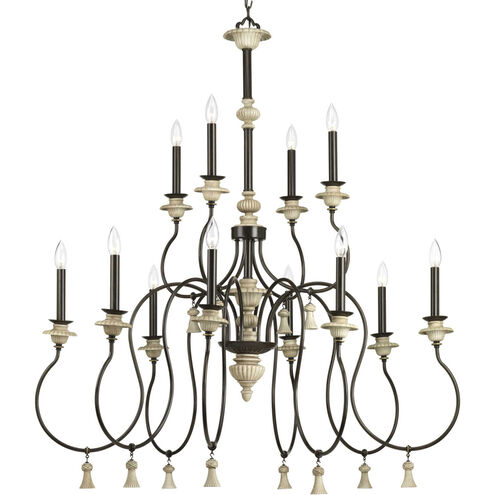 Bergamo 12 Light 42.13 inch Forged Bronze Chandelier Ceiling Light, Design Series