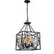 Plexus 4 Light 15 inch Rustic Iron Pendant Ceiling Light