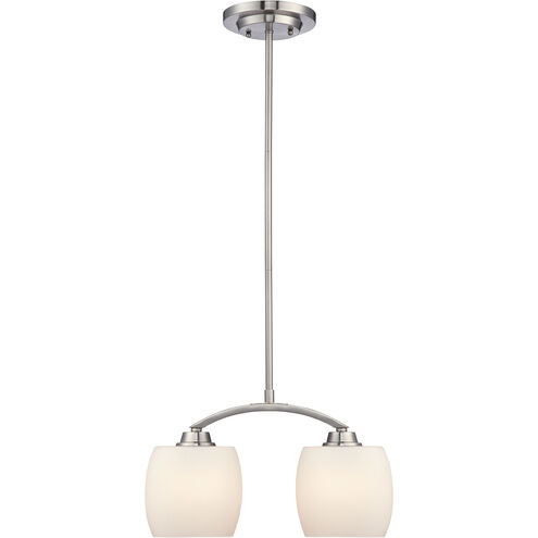 Helium 2 Light 15 inch Brushed Nickel Mini Pendant Ceiling Light