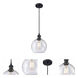 Ballston Athens 1 Light 8 inch Matte Black Mini Pendant Ceiling Light in Seedy Glass, Ballston