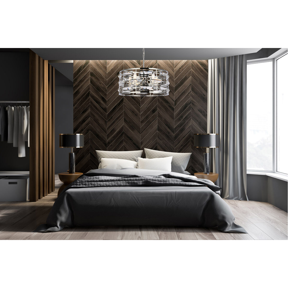 Kennedy 5 Light 19 inch Chrome Pendant Ceiling Light