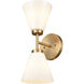 Houghton 2 Light 7.5 inch Brushed Gold Vanity Light Wall Light