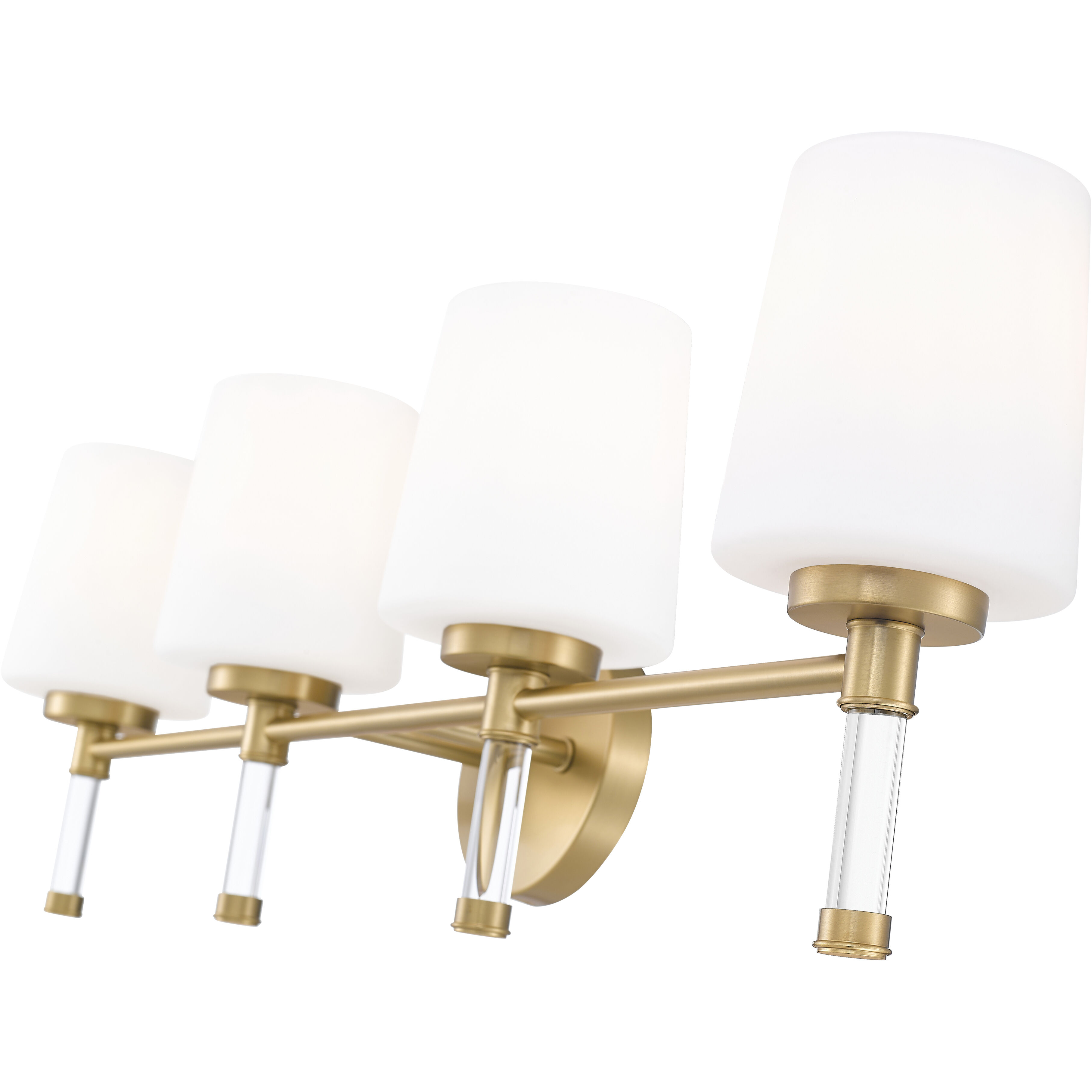 Henri 4 Light 32 inch Modern Gold Bathroom Vanity Wall Light
