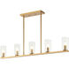 Westlock 5 Light 3.25 inch Aged Gold Brass Pendant Ceiling Light