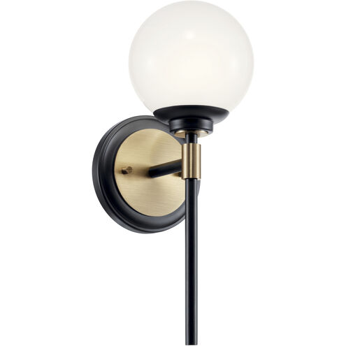 Benno 1 Light 5.25 inch Black and Champagne Bronze Wall Sconce Wall Light in Champagne Bronze with Black