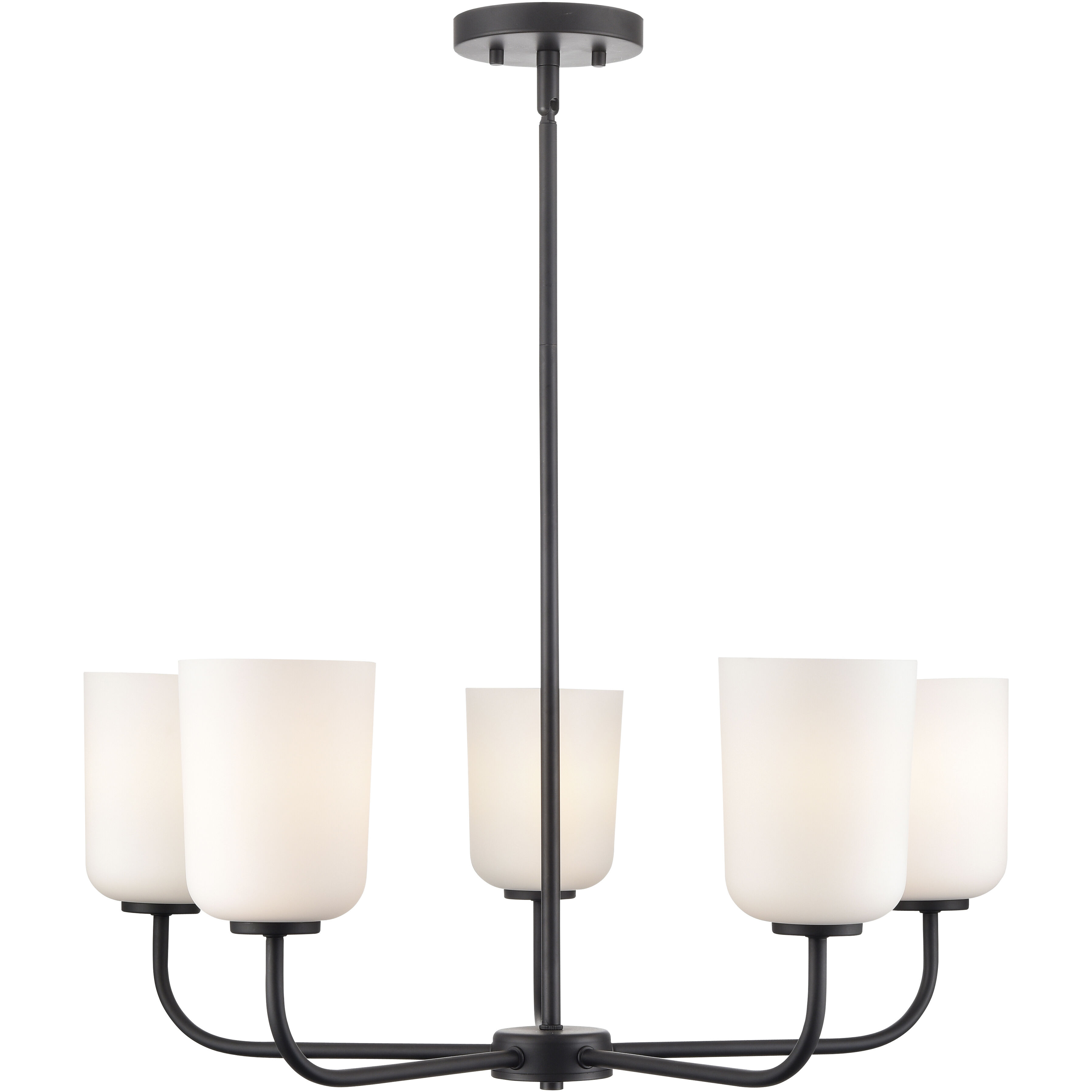 Laphia 5 Light 27 inch Matte Black Chandelier Ceiling Light