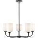 Laphia 5 Light 27 inch Matte Black Chandelier Ceiling Light