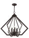 Prism 6 Light 26 inch Bronze Chandelier Ceiling Light