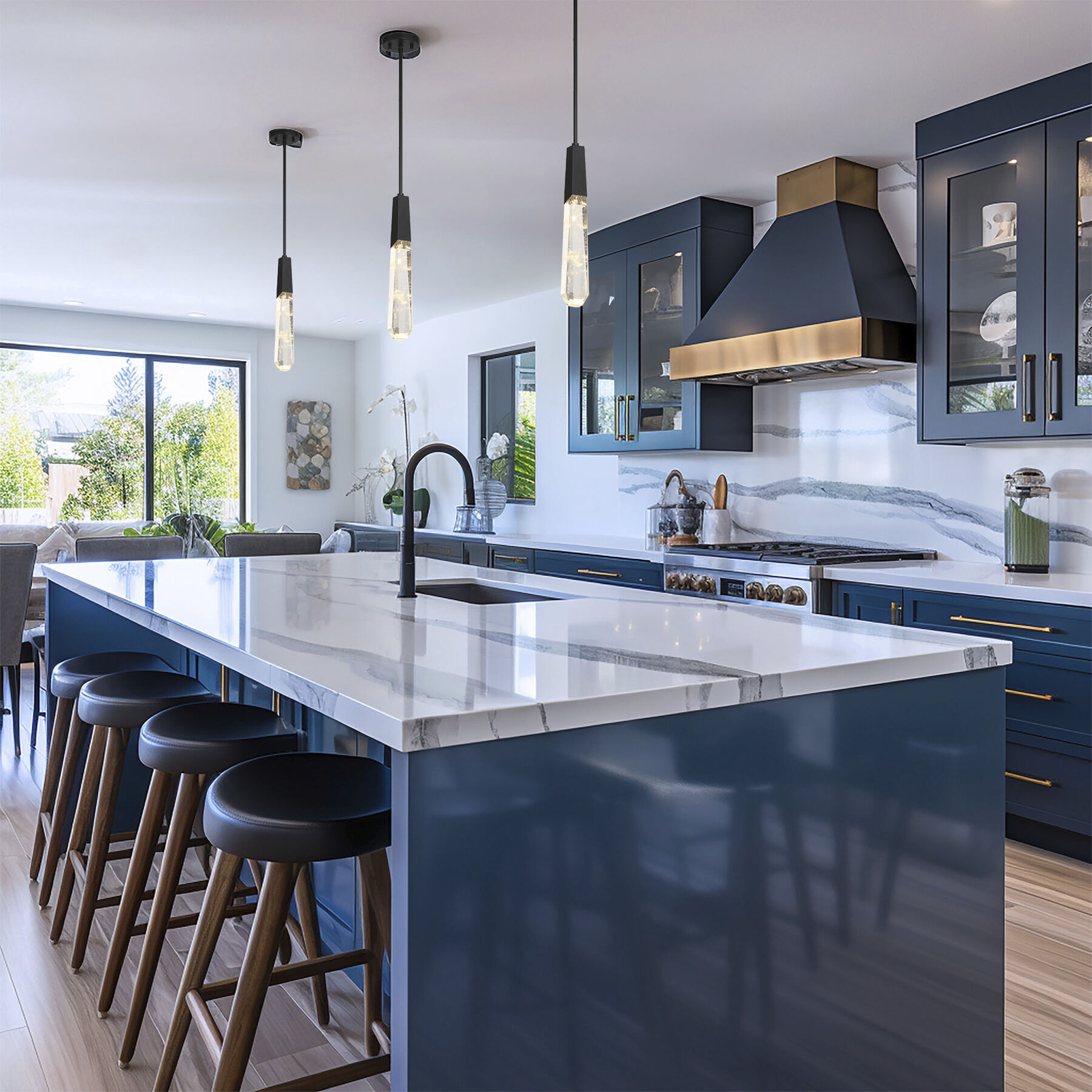 Drifting Droplets LED Coal Pendant Ceiling Light