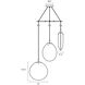 Cantina LED 36 inch Satin Black Pendant Ceiling Light in Poured White Glass