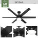 Skysail 60 inch Matte Black Outdoor Ceiling Fan