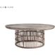 Refuge 40 X 40 inch Polished Concrete with Natural Coffee Table