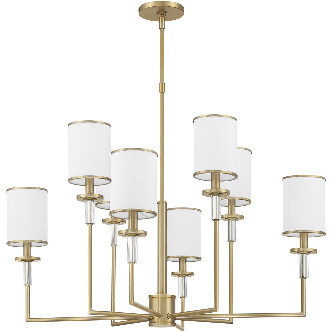 Hatfield 8 Light 33.25 inch Vibrant Gold Chandelier Ceiling Light