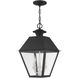 Mansfield 3 Light 12 inch Black Outdoor Pendant Lantern