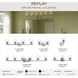 Replay 4 Light 30.75 inch Polished Nickel Bath & Vanity Light Wall Light