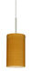 Stilo 1 Light Satin Nickel Pendant Ceiling Light in Oak Glass, Halogen