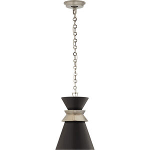 Chapman & Myers Alborg 1 Light 10 inch Antique Nickel Stacked Pendant Ceiling Light in Matte Black, Small
