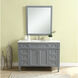 Park Avenue 48 X 35 inch Grey with Carrara White Marble Vanity Set in Gray
