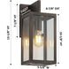 Westbrook 1 Light 13.13 inch Dark Brass Outdoor Sconce in Clear Glass, Brass Traditions by Innovations Lighting