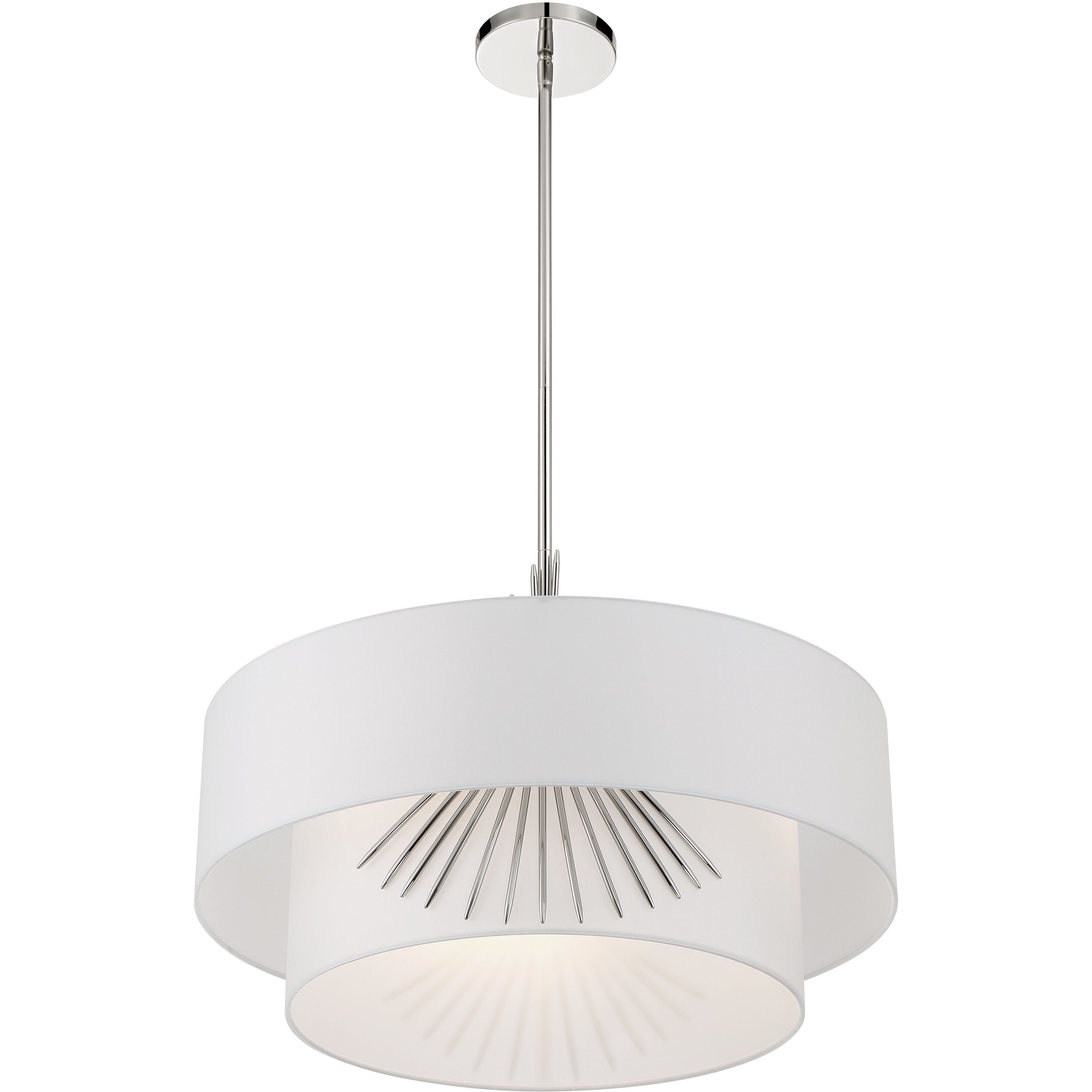 Gramercy 3 Light 21.88 inch Polished Nickel Pendant Ceiling Light