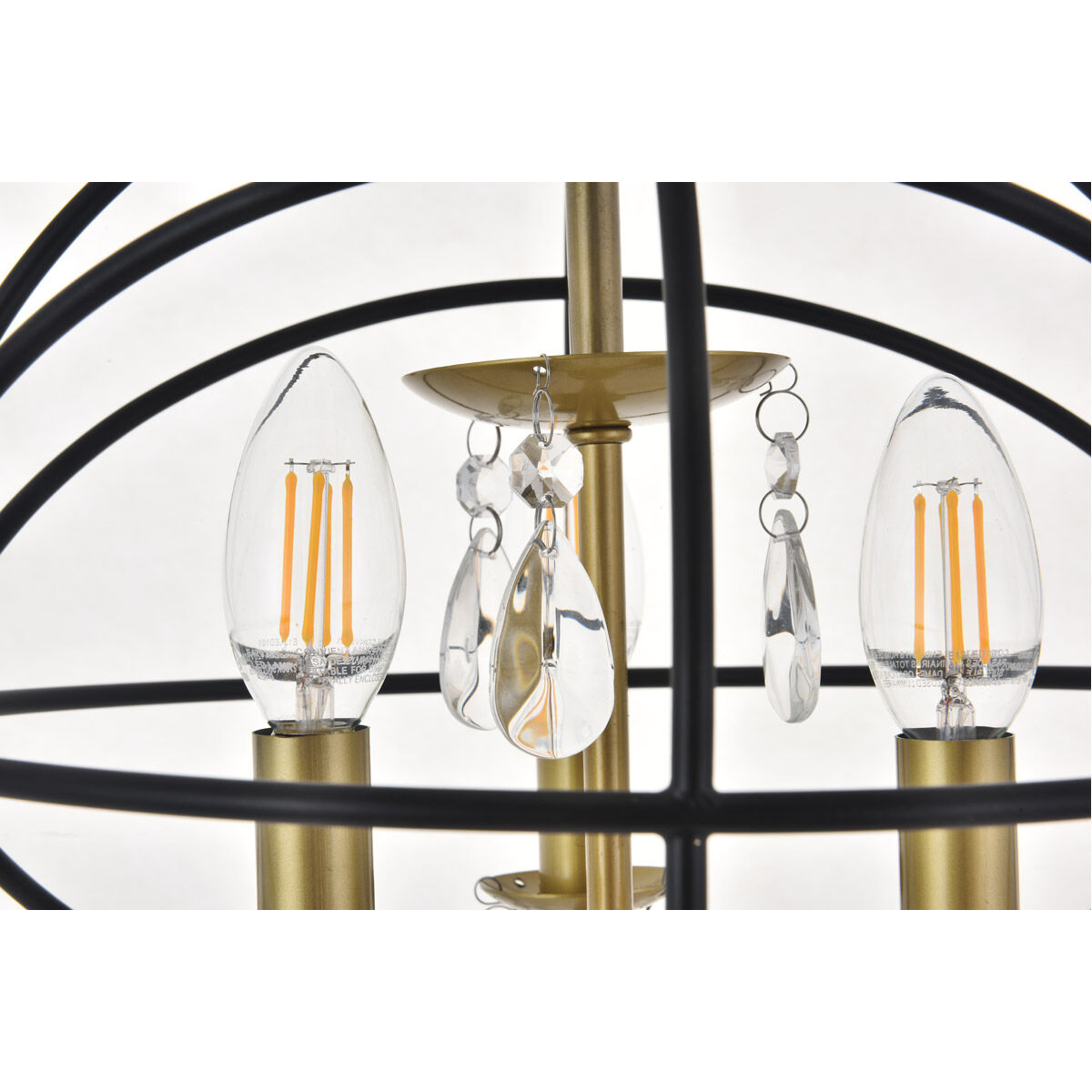 Wallace 3 Light 12 inch Matte Black and Brass Pendant Ceiling Light