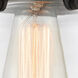 Nouveau 2 Fulton LED 6.75 inch Matte Black Semi-Flush Mount Ceiling Light in Clear Glass