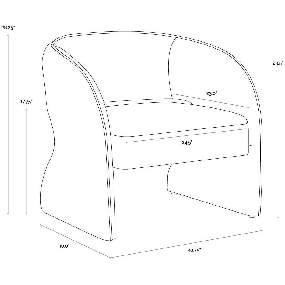Rosalia Meg Rust Lounge Chair