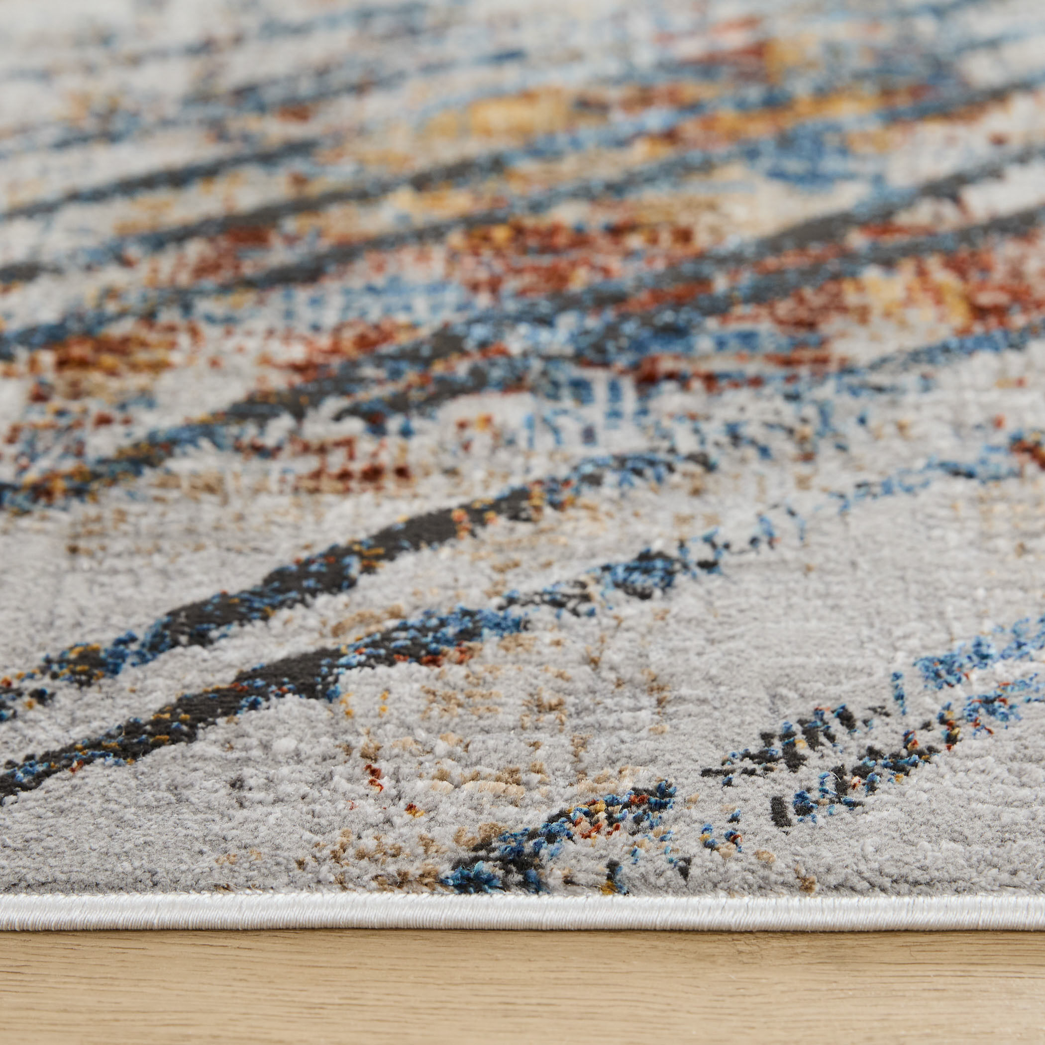 Adara 130 X 94 inch Dark Grey Rug in 8 x 11