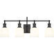 Bryant 4 Light 32 inch Matte Black Vanity Wall Light