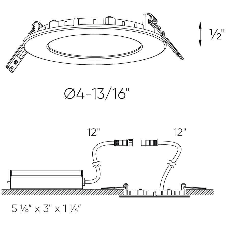 Access White Slim panel, Recessed