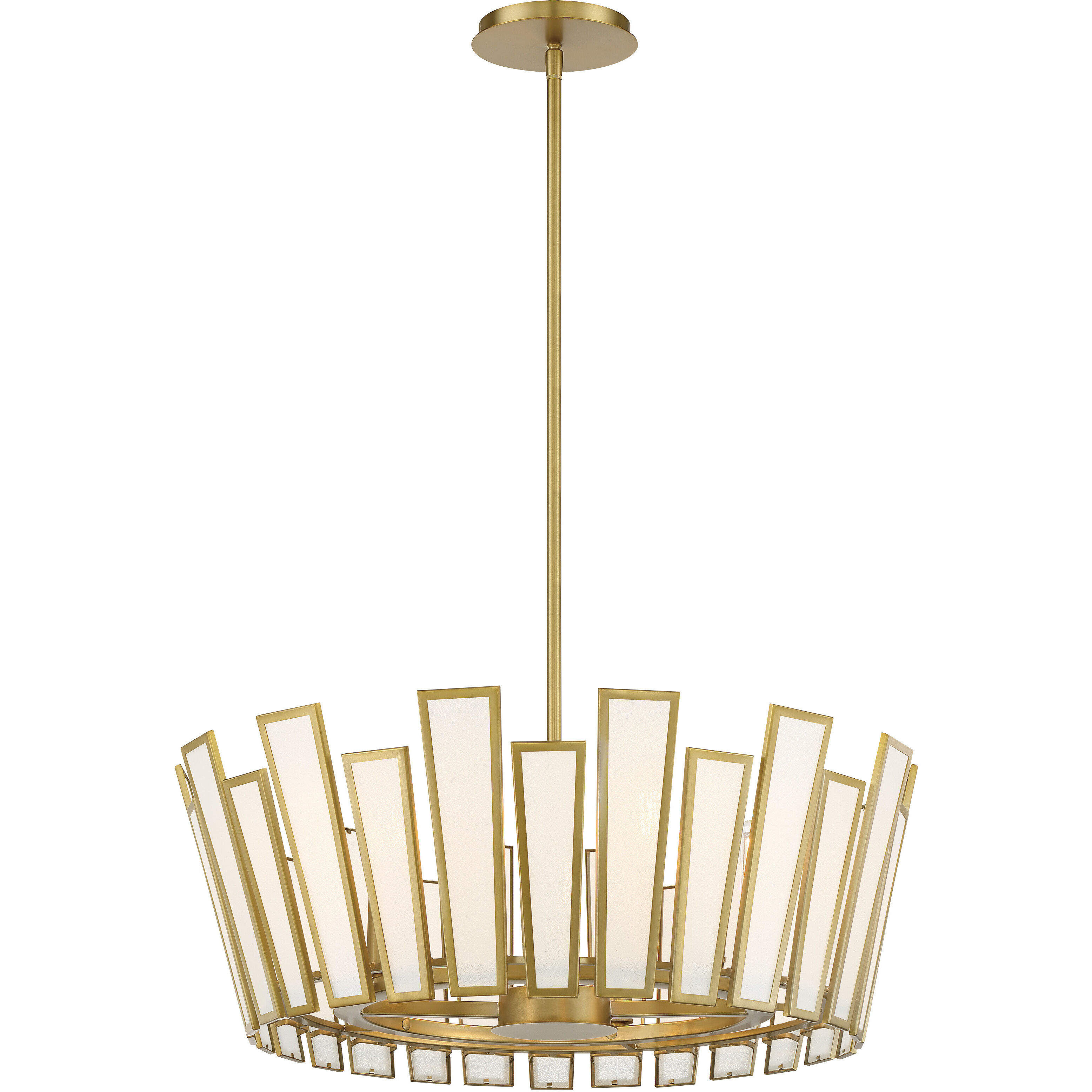 Ricochet 5 Light 24 inch Soft Brass Pendant Ceiling Light