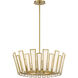 Ricochet 5 Light 24 inch Soft Brass Pendant Ceiling Light