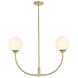 Nyomi 2 Light 30 inch Brass Chandelier Ceiling Light