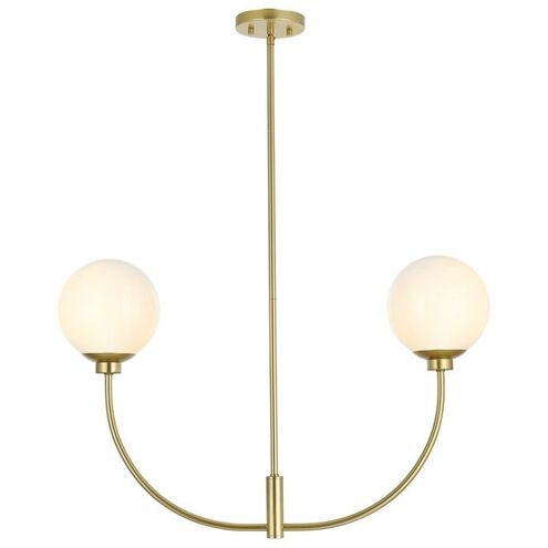 Nyomi 2 Light 30 inch Brass Chandelier Ceiling Light