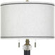 Steel 34.25 inch 60 watt Cabar Gold and White Table Lamp Portable Light